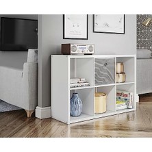 DMR Home Pazar Kapısı Çok Amaçlı Raf Düzenleyici Organizer Kutu Sepet (Gri Çizgili)