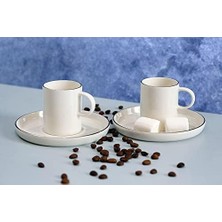 DMR Home Chopin Platin Kahve Takımı 4 Parça