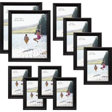 DMR Home Mcs Industries Frame Set, Beyaz, Ahşap, Siyah, 35.56 x 13.97 x 27.94 cm