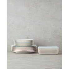 DMR Home Calypso Porselen Kahvaltı ve Sunum Seti 18 Parça 6 Kişilik Renkli