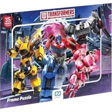 DMR Home Transformers Lisanslı 35 Parça Çerçeveli 34X24CM Çocuk Puzzle Yapboz Yeni Serisi