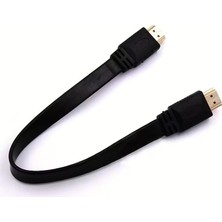 DMR Home Yassı Flat Slim HDMI Kablo Uyumlu 4K Full Hd 4K 60hz 2.0 Uyumlu 4K 60P Çözünürlük Uyumlu 18 Gbps Veri Aktarım Hızı, Ethernet Kanallı (1 Metre)
