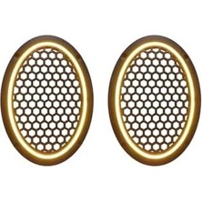 DMR Home Neon Işıklı (6x9) Inç Kaliteli Plastik Hoparlör ve Midrange Kapağı - 2 Adet - Sarı