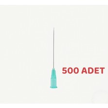 ENKAVET Berika Yeşil Enjektör Iğne Ucu (Uç) 18 G 38 mm Steril Uzun Luer Lock Kilitli 500 Adet