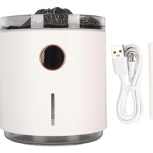 DMR Home Volkanik Efektli Şarjlı Hava Nemlendirici Yatak Odası Oturma Odası Için Akıllı Aromaterapi Mist Difüzör, Simüle Alev Şekli, Görsel Büyü