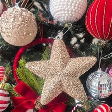 DMR Home Yılbaşı Ağaç Süsü 15CM Yıldız Şampanya AST7216