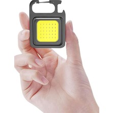 DMR Home LED Anahtarlıklı Metal Kasa El Feneri Şişe Açacağı Usb’li Şarj Edilebilir Cep Boy Cob 800MAH