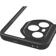 DMR Home Honor 400 Pro ile Uyumlu Kamera Korumalı Şeffaf Pürüzsüz Arka Yüzey Z-New Roll Kapak Parmak Izi Yapmayan Honor 400 Pro Için Kılıf Siyah