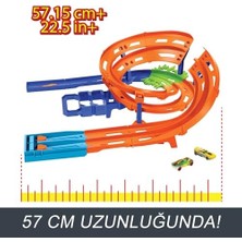 DMR Home Ikili Yarış ve Akrobasi Pisti Ikili Yarış ve Akrobasi Pisti, 2 Adet 1:64 Ölçekli Oyuncak Araba, Kolayca Saklanabilir HTK17