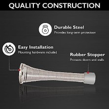 DMR Home 181701 Yaylı Kapı Stoperi, 10'lu Paket, Nikel