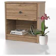 DMR Home Dekorex KMD110-CEVIZ Tek Çekmeceli Komodin