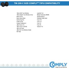 DMR Home Truegrip Pro TW-200-C Kulaklık Ucu, S/m/l, 3 Çift, Siyah
