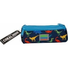 DMR Home Lacivert Dinozor Kalem Çanta, Üç Bölmeli 22329