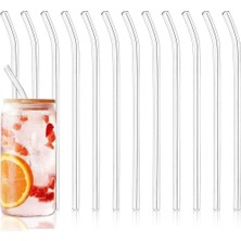 DMR Home 12 Adet Şeffaf Cam Eğimli Pipet - Cam Pipet 12'li