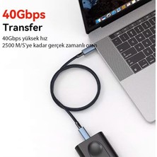 DMR Home Profesyonel 240W Type-C Şarj Kablosu 40GBPS Veri Aktarım 8k HDMI Notebook Laptop Şarj Usb4.0
