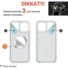 DMR Home 14 Pro Max Kılıf 6.7" Magsafe ile Uyumlu, Ultra Berrak , Kamera Yüzey Korumalı Cep Telefon Kılıfı, Yastıklı Köşe Korumalı Kapak, Ekstra Tuşlar, Phone - Şeffaf