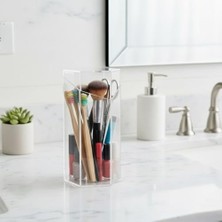 DMR Home Akrilik Altıgen Fırça Organizeri – 20 cm Yükseklik, Şeffaf Makyaj Düzenleyici Kalemlik, Diş Fırçası ve Aksesuar Standı