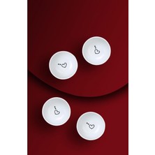 DMR Home Porselen Pretty 4 Parça 8 cm Kase Seti