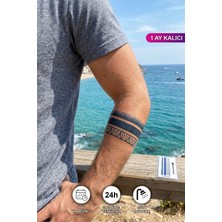 Bear & Pear 1 Ay Kalıcı Şerit Dövme Kol Bacak Bilek Vücut Dövmesi Bileklik Armband Dybala Tattoo
