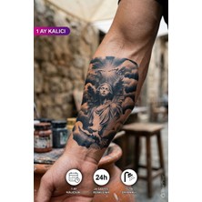 Bear & Pear 1 Ay Kalıcı 24 Saat Sonra Kararan Bulut Kuş ve Melek Dövmesi Tattoo
