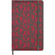 DMR Home Mantero'dan Ipek Not Defteri, Italyan Ipekli Sert Kapak, Çizgili Sayfalar ve Elastik Kilitli, Hediye Kutulu, Büyük Format 21 x 13 Cm, Renk Bordo