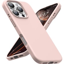 DMR Home 13/14 Kılıf 6.1" ile Uyumlu, Ince Sıvı Silikon Cep Telefon Kılıfı, Mikrofiber Astar Iç Yüzey, Darbe Emici Kapak, Kolay Temizlenebilir Phone - Pudra Pembe