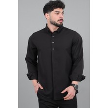 Stil Kombin Düğme Detay Premium Yazlık Uzun Kol Gömlek Qcm 6727_40419