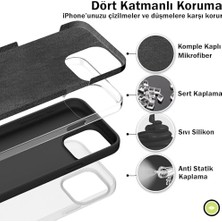 DMR Home 15 Pro ile Uyumlu Kılıf, Silikon Kılıf, Darbeye Dayanıklı Koruyucu Kapak Çizilmez Içi Komple Mikrofiber Astarlı Telefon Kılıfı, 6,1 Inç (Siyah)