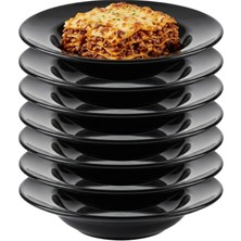 Biodata Termogold 6 Adet Melamin Derin Makarna ve Spagetti Tabağı Seti - 25 cm Şef Tabağı -Beyaz