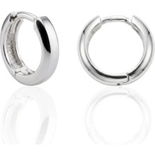 Oya Silver Minimal 3mm Gümüş Halka Küpe 1.2 x 1.2 cm [OYSY286]