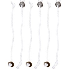 DMR Home Kopçalı Kandil Fitil Fitili Ip Kalınllığı 4 mm 6 Adet Set