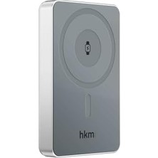 DMR Home Mag Pro 10.000 Mah 20W, Magsafe ve Saat Uyumlu Manyetik Kablosuz Powerbank, Gümüş Renk