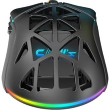 DMR Home Nexus Air Kablosuz 10000 Dpi Pixart PMW3325 Sensör Makro Yazılımlı & Değiştirilebilir Kapaklı Rgb Kablosuz Gaming Mouse - Siyah