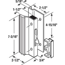 DMR Home - Products C 1001 Sliding Glass Handle Set, 10CM - 2.4cm., Extruded Aluminium,, Hook Style, Surface Mount