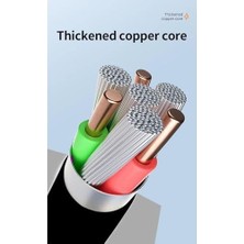 Ozcmax BN58-1 Uyumlu 120W Watt 6A Süper Hızlı Şarj Data Kablosu 1 Metre Ios Kablo (Siyah)