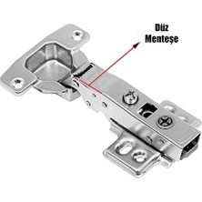 DMR Home 1 Çift Frenli Dolap Kapak Menteşesi Pistonlu Düz Tas Menteşe