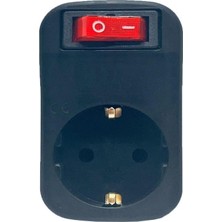 DMR Home Tekli Siyah Anahtarlı Akım Korumalı Fiş Priz - Şok Korumalı Priz