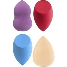 Ozcmax 4 Lü Makyaj Süngeri, Fondöten Süngeri, Pudra Süngeri, Kapatıcı Süngeri, Güneş Kremi Süngeri, Bb Krem Süngeri 4 Farklı Renkte 4 Lü Armut Profesyonel Makyaj Süngeri