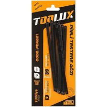 Ozcmax Pimli Testere Ağzı, 12’li Set, 150 MM Uzunluk, 6 mm Kalınlık, Paslanmaz Çelik, Vakumlu Ambalaj, Basit Kullanım, Dayanıklı Kesim Ucu Takımı, Kıl Testere, PDA621