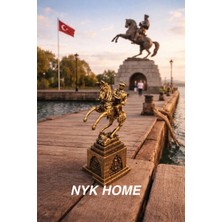 NYK Home Dekoratif Polyester Atatürk Heykeli Eskitme Onur Anıtı Büyük Boy