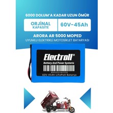 Electroll Arora Ar 5000 Moped Batarya (Standart Kapasite) Lifepo4 60V 45AH Elektrikli Motosiklet Bataryası
