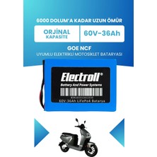 Electroll Goe Ncf Batarya (Standart Kapasite) Lifepo4 60V 36AH Elektrikli Motosiklet Bataryası