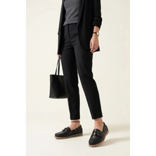 Ayakkabı Fuarı Elit MY-613 Kadın Hakiki Deri Casual Ayakkabı Siyah