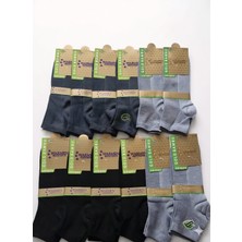 Warmen Bambu Erkek Patik; Yazlık ; Dikişsiz; 41-44 ; Asorti ve Tamamı Beyaz 12'li Kutular