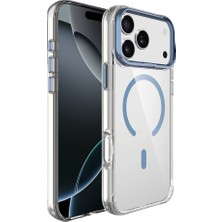 Vardar Aksesuar iPhone 17 Pro Max Kılıf M-Safe Şarj Özellikli Airbagli Kamera Standlı Azor Kapak - Lacivert