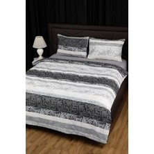 DMR Home Lastikli Çarşaflı Çift Kişilik Nevresim Takımı - Gri
