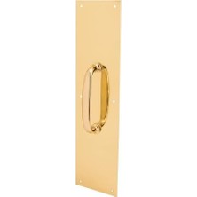 Ozcmax Ürünler J 4578 Kapı Pull Tabak, 4-Inç x 40,6 Cm, Oval Sap, Pirinç Cilalı