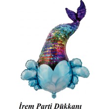 İrem Parti Dükkanı Pullu Deniz Kızı Kuyruğu Folyo Balon Büyük Boy 78X110
