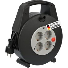 DMR Home Vario Serisi IP20 Lisanslı 4 Soketli 15 Metre Makaralı Kablo, Siyah, 1 Adet