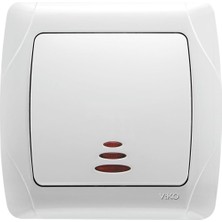 Ozcmax Carmen Beyaz Işıklı Anahtar Çabuk Bağlantı